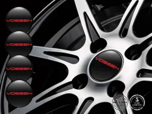 Vossen Car Rim Decal Style Premium Dome Edition